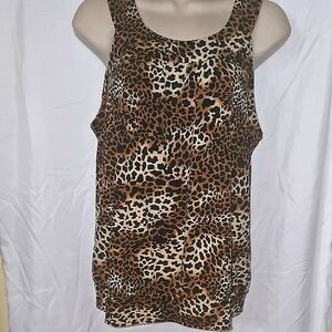 Style & Co. Brown Leopard Print Tank Top